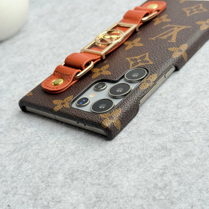 Samsung Galaxy S25 Ultra Luxury Brand Strap Holder Cover