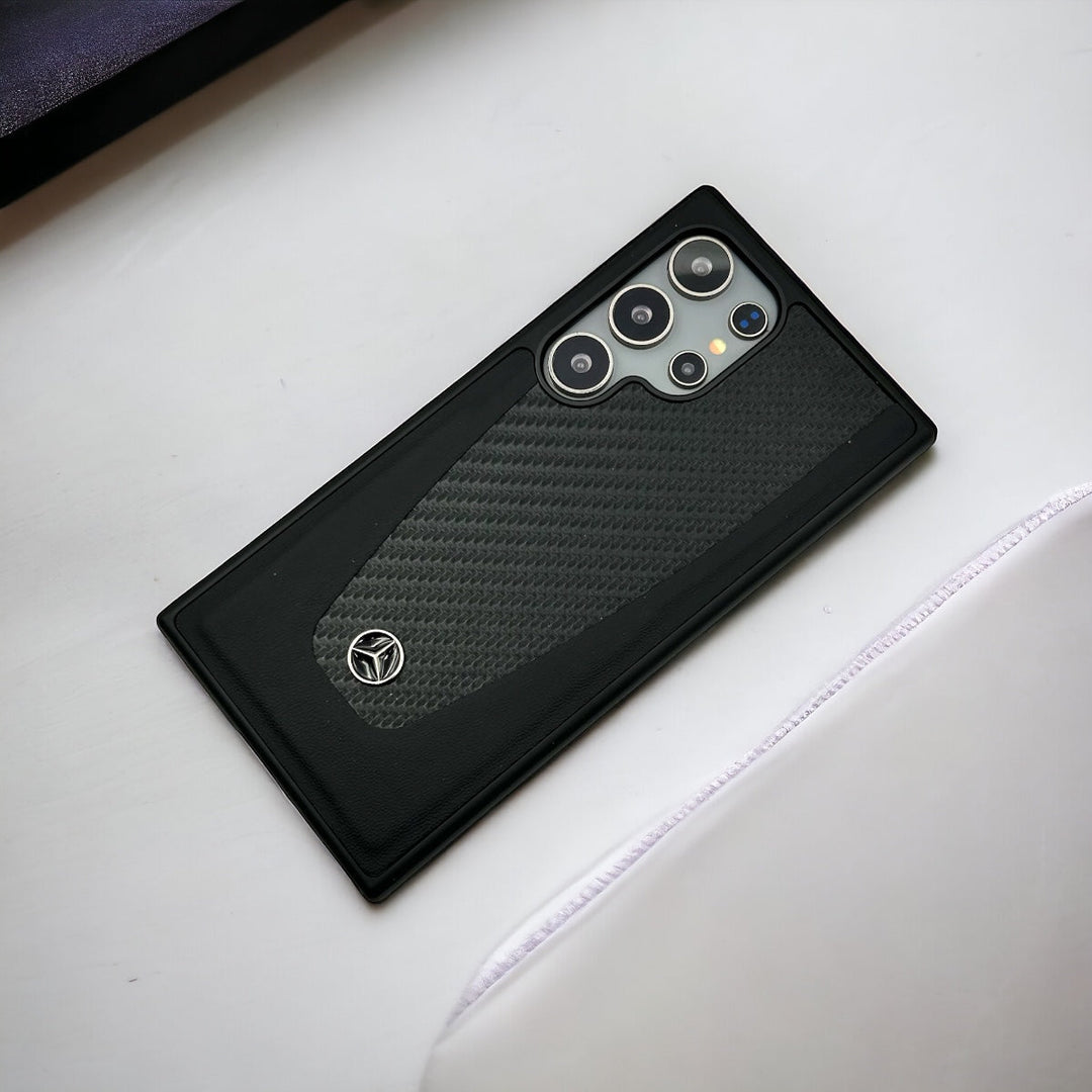 Samsung Galaxy S25 Ultra Merc Carbon Pattern PU Leather Case Cover
