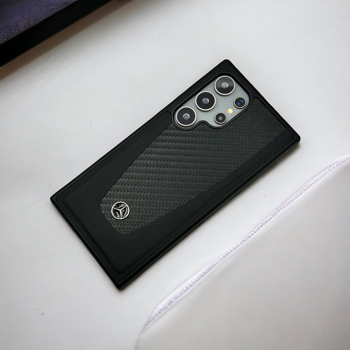 Samsung Galaxy S25 Ultra Merc Carbon Pattern PU Leather Case Cover