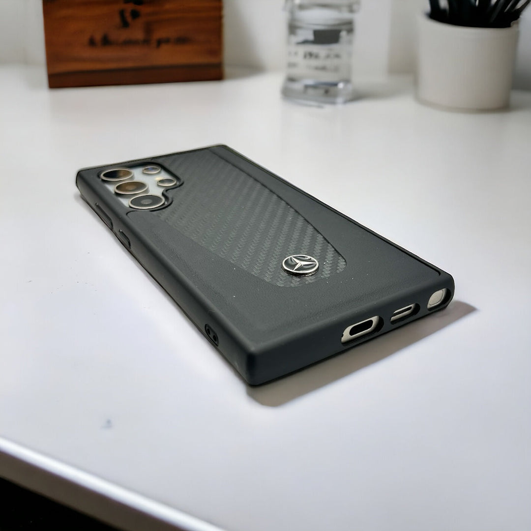 Samsung Galaxy S25 Ultra Merc Carbon Pattern PU Leather Case Cover