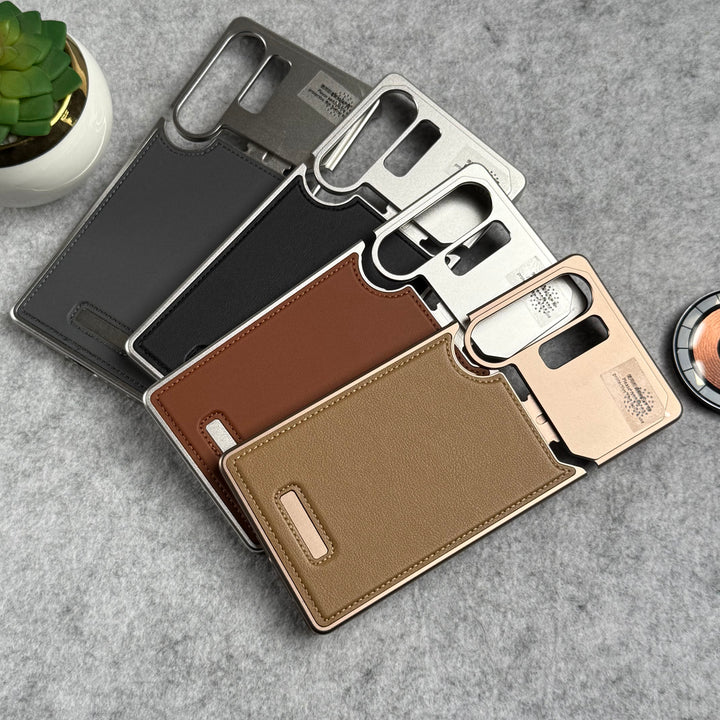 Samsung Galaxy S25 Ultra Premium Metallic AeroFLex Aluminium Stitch Leather Case
