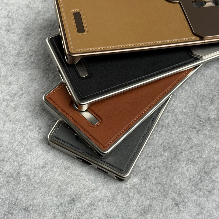 Samsung Galaxy S25 Ultra Premium Metallic AeroFLex Aluminium Stitch Leather Case