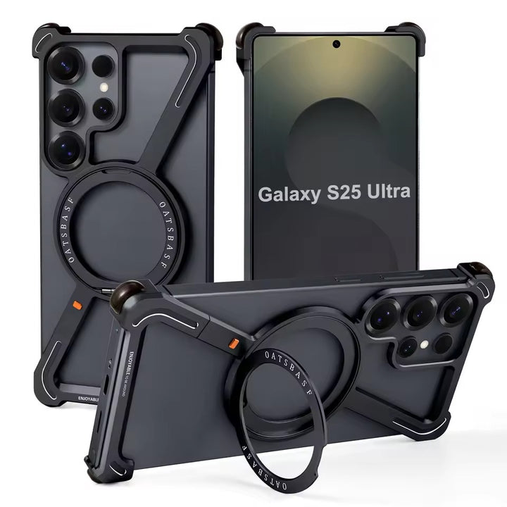 Samsung Galaxy S25 Ultra Z Shape Aluminum Metal Rotating Kickstand Frameless Design