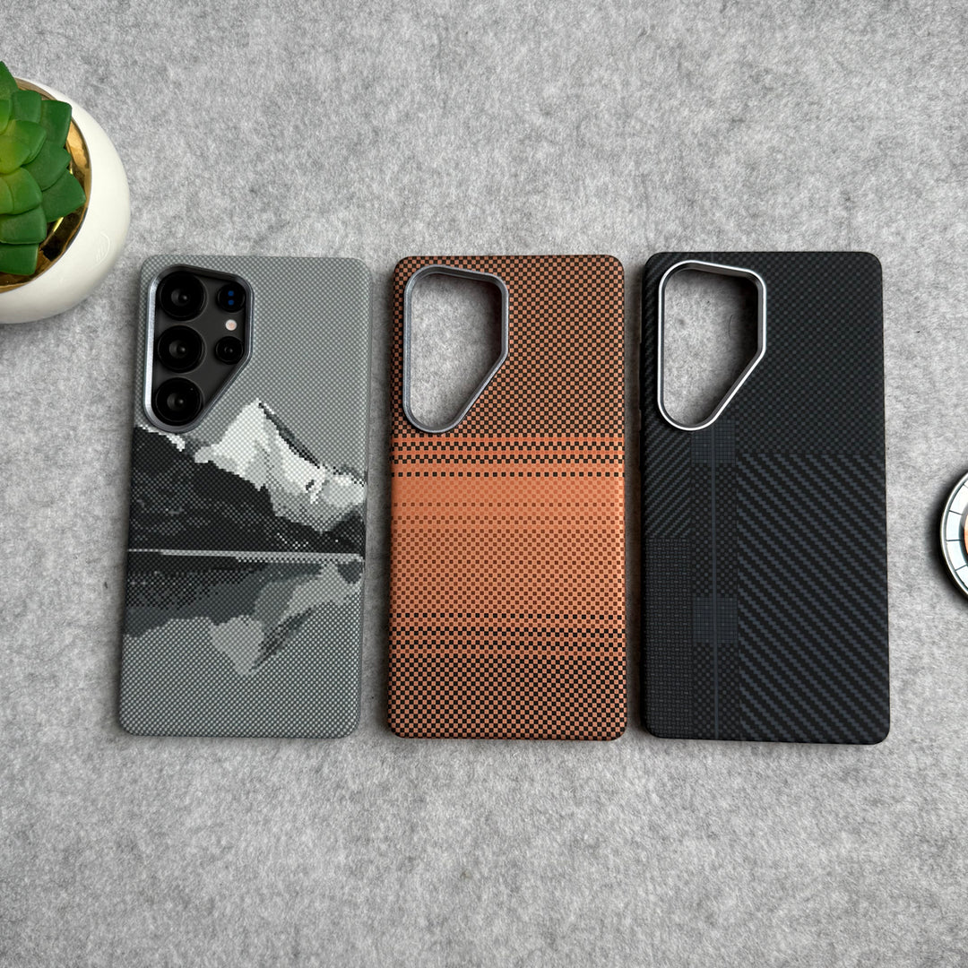 Samsung Galaxy Ultra Series Carbon Fiber Texture Aramid Design Hard Pc MagSafe Case Cover
