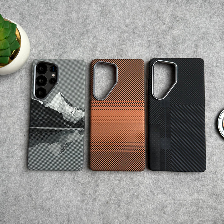 Samsung Galaxy Ultra Series Carbon Fiber Texture Aramid Design Hard Pc MagSafe Case Cover