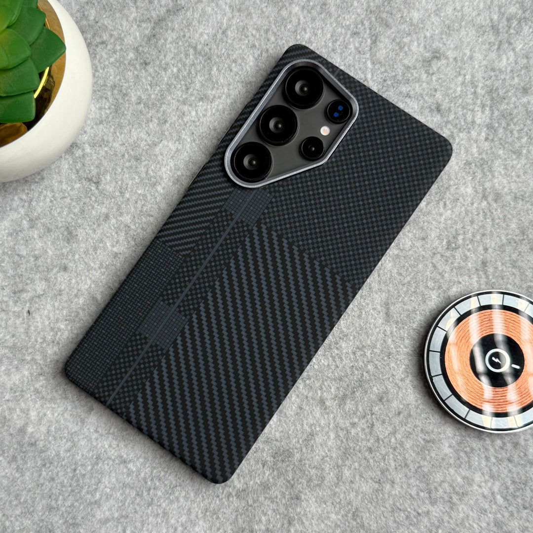 Samsung Galaxy Ultra Series Carbon Fiber Texture Aramid Design Hard Pc MagSafe Case Cover