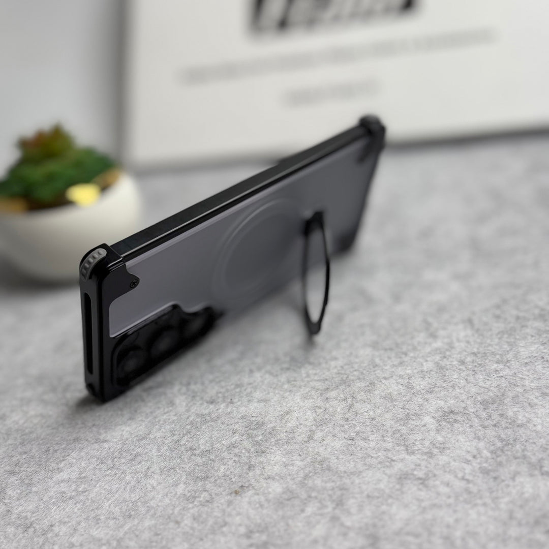 Samsung Galaxy Ultra Series Frosted Frameless Metal Kickstand Case