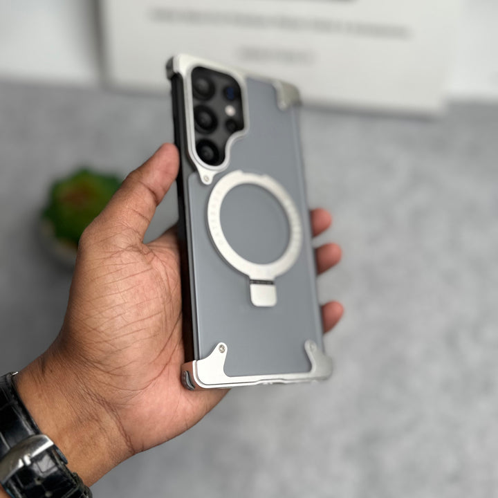 Samsung Galaxy Ultra Series Frosted Frameless Metal Kickstand Case