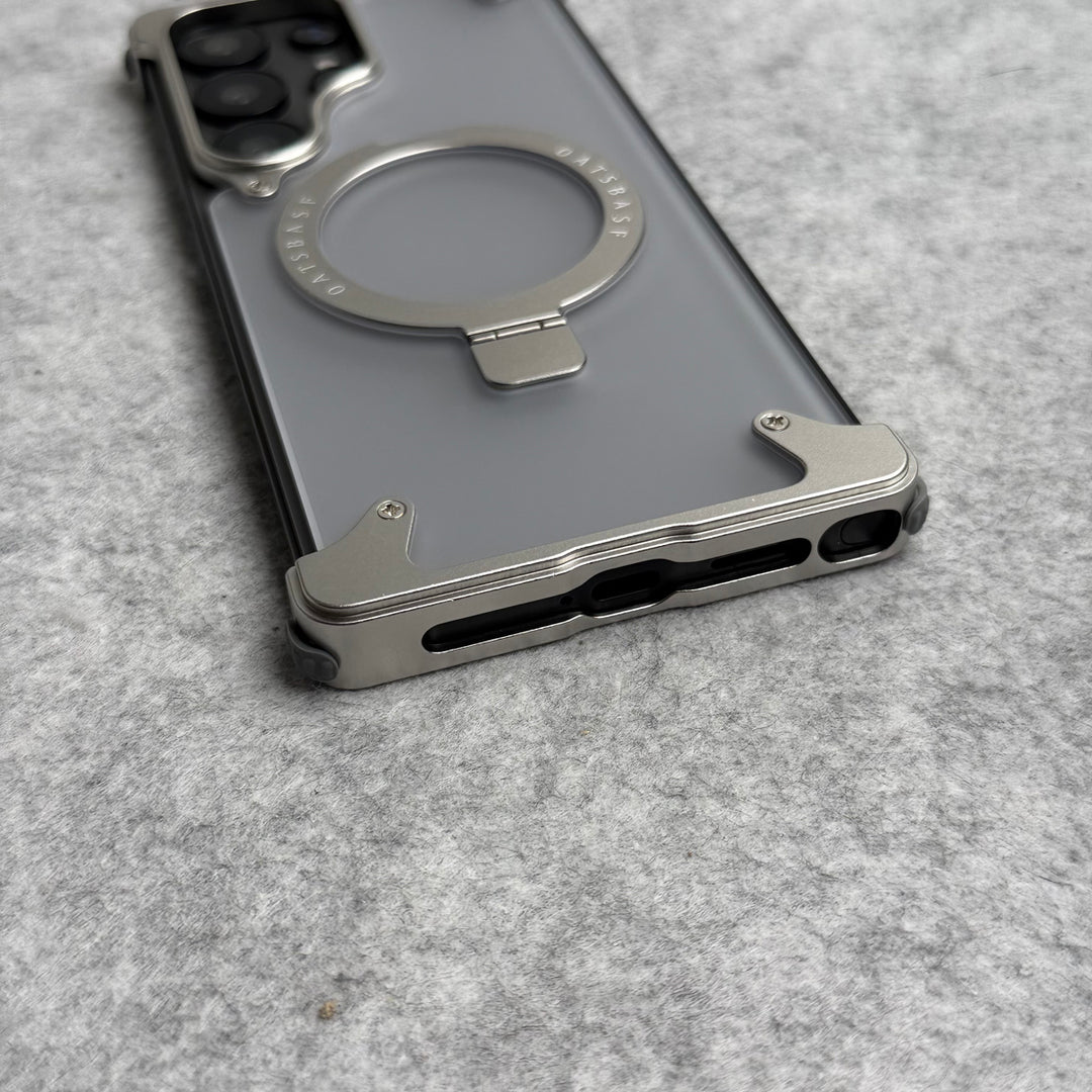 Samsung Galaxy Ultra Series Frosted Frameless Metal Kickstand Case
