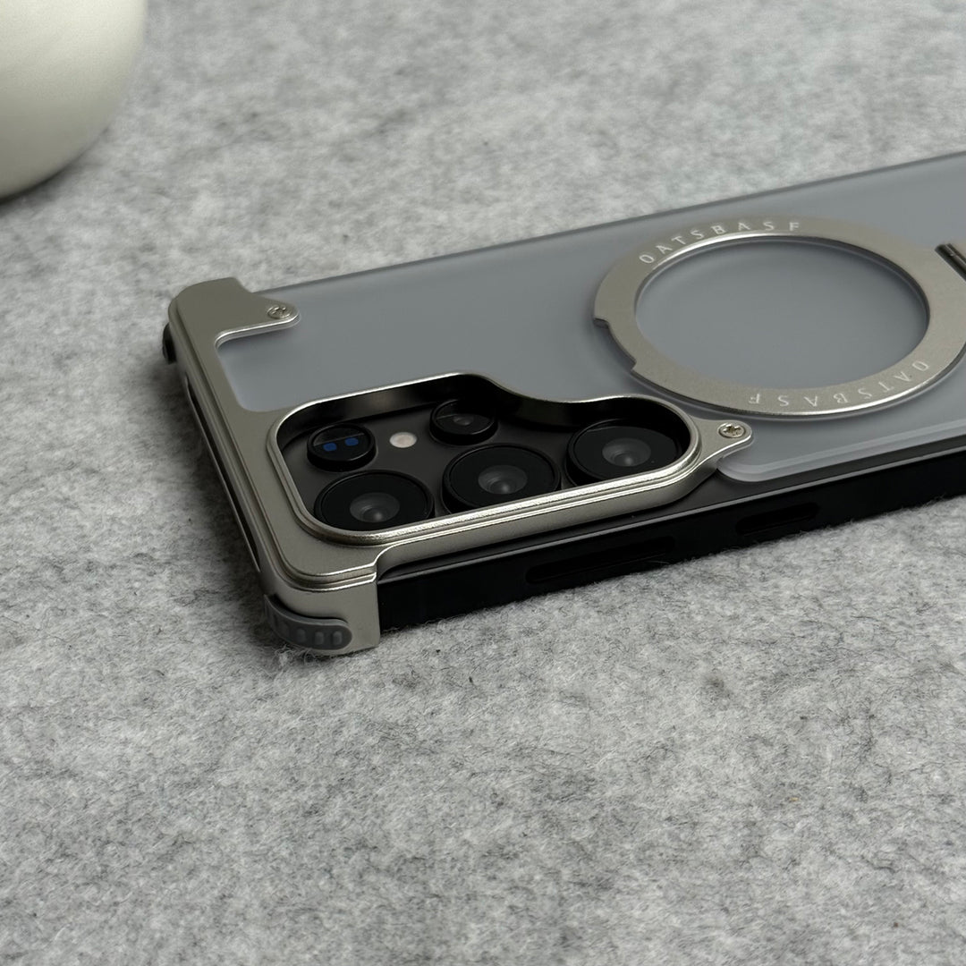 Samsung Galaxy Ultra Series Frosted Frameless Metal Kickstand Case