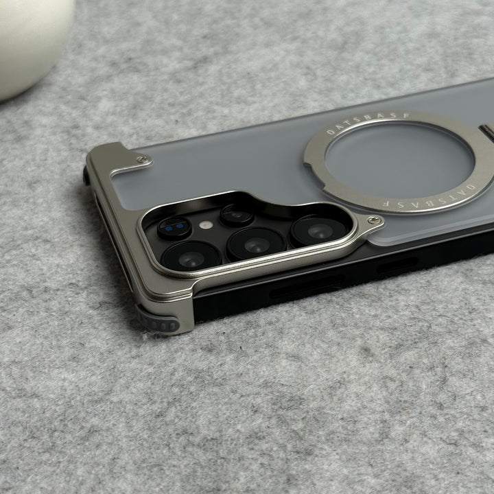 Samsung Galaxy Ultra Series Frosted Frameless Metal Kickstand Case