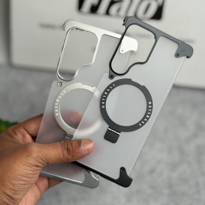 Samsung Galaxy Ultra Series Frosted Frameless Metal Kickstand Case