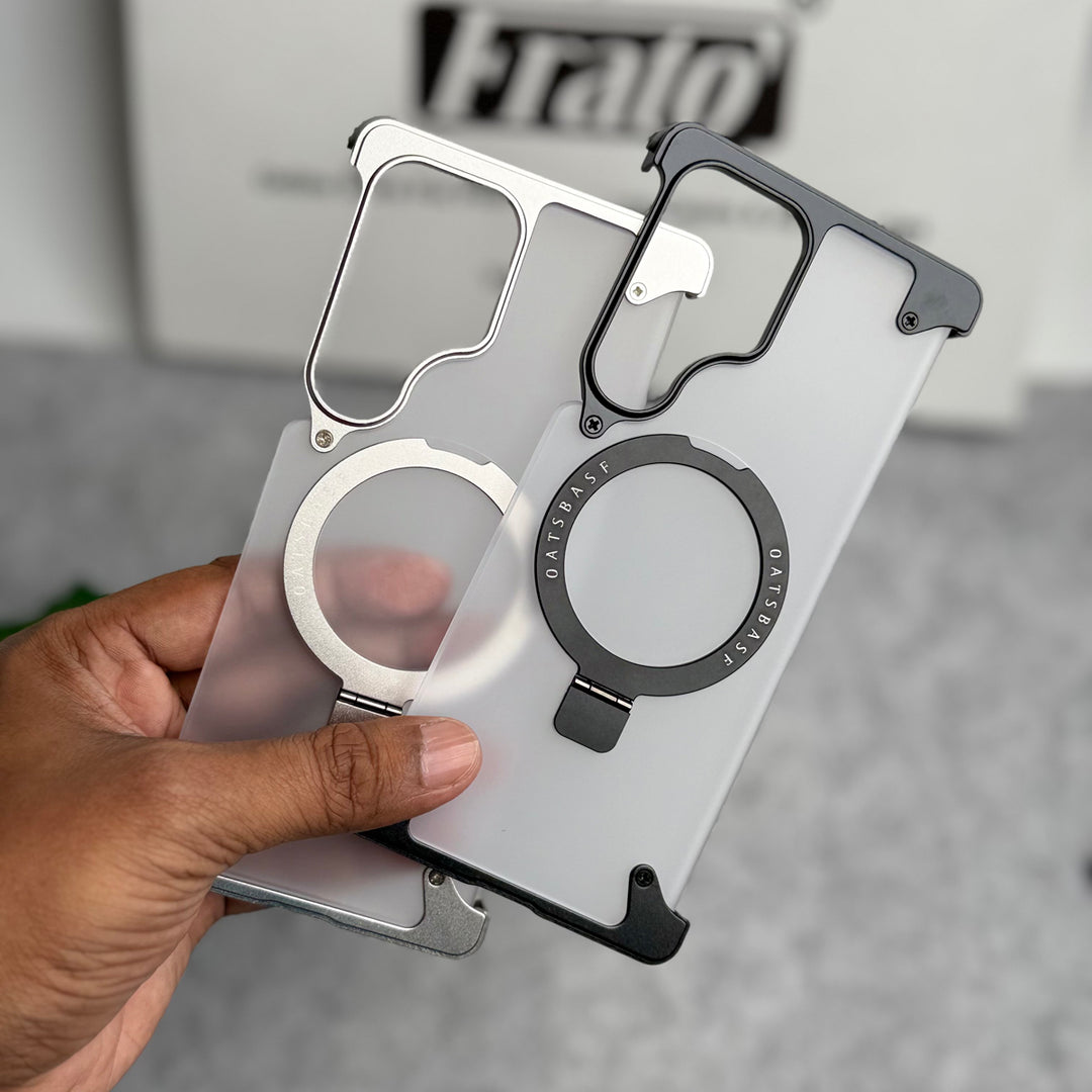 Samsung Galaxy Ultra Series Frosted Frameless Metal Kickstand Case