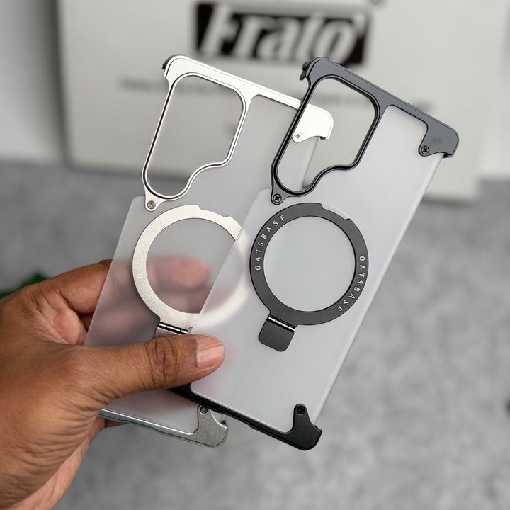 Samsung Galaxy Ultra Series Frosted Frameless Metal Kickstand Case