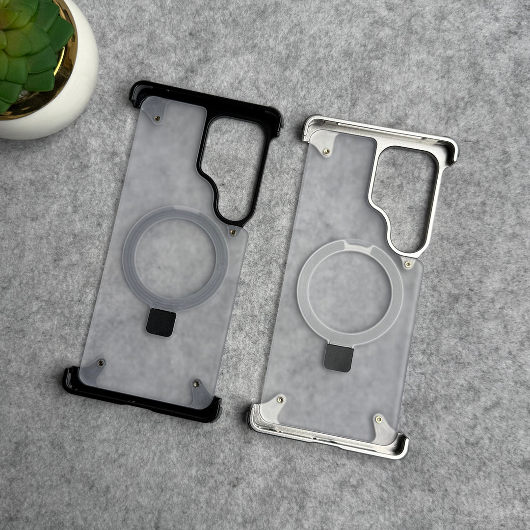 Samsung Galaxy Ultra Series Frosted Frameless Metal Kickstand Case