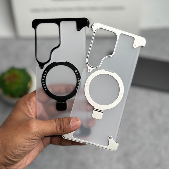 Samsung Galaxy Ultra Series Frosted Frameless Metal Kickstand Case