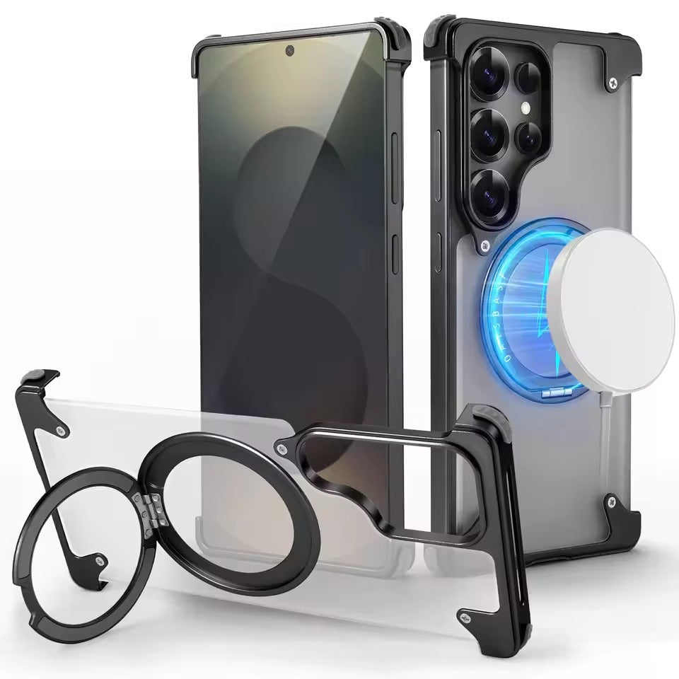 Samsung Galaxy Ultra Series Frosted Frameless Metal Kickstand Case