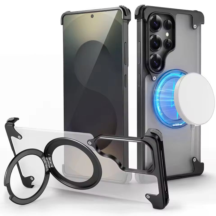 Samsung Galaxy Ultra Series Frosted Frameless Metal Kickstand Case