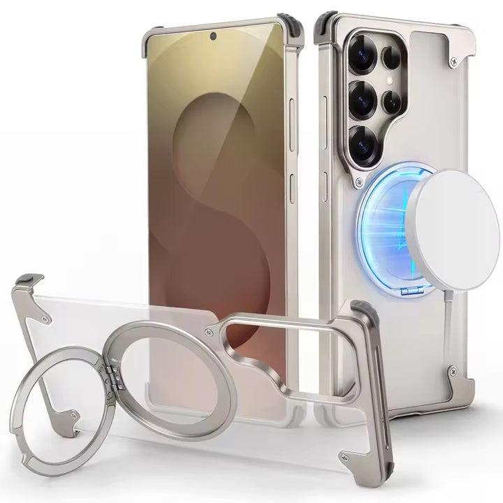 Samsung Galaxy Ultra Series Frosted Frameless Metal Kickstand Case