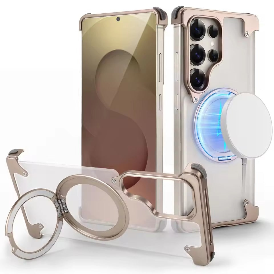 Samsung Galaxy Ultra Series Frosted Frameless Metal Kickstand Case