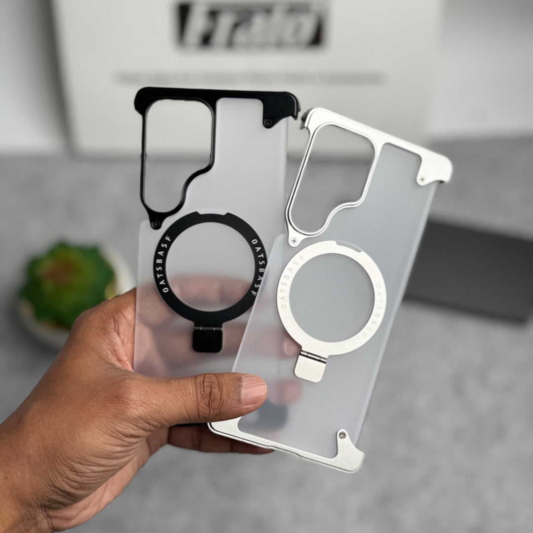 Samsung Galaxy Ultra Series Frosted Frameless Metal Kickstand Case