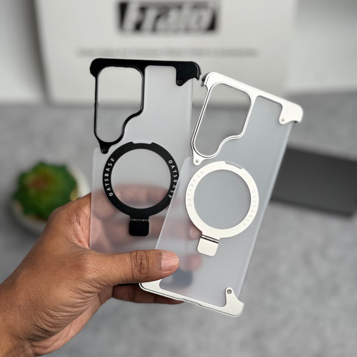 Samsung Galaxy Ultra Series Frosted Frameless Metal Kickstand Case