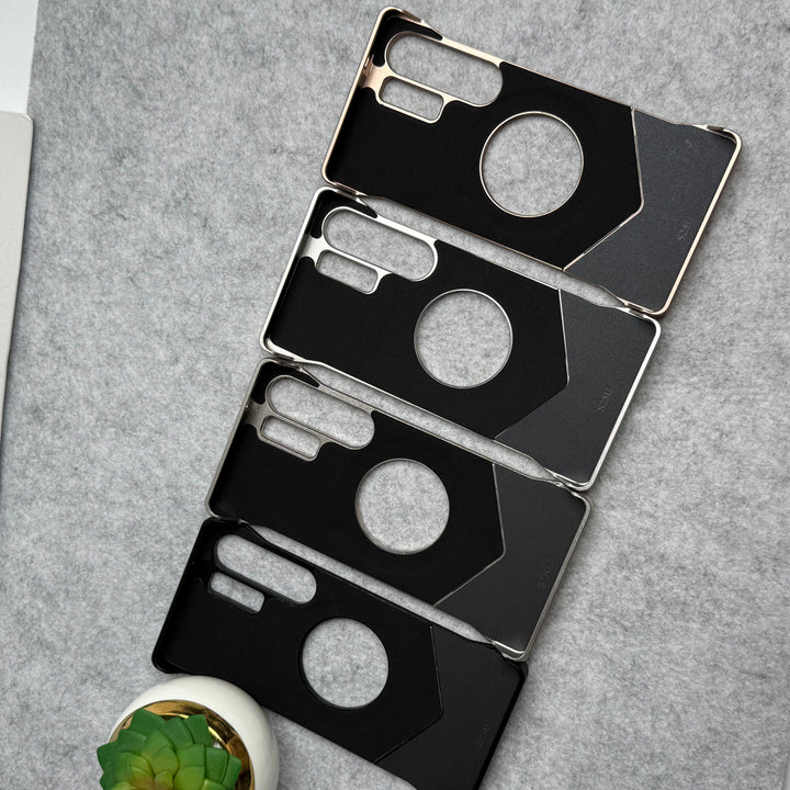 Samsung Galaxy Ultra Series Premium Leather Aluminium Metal Snap On Rotating Stand case