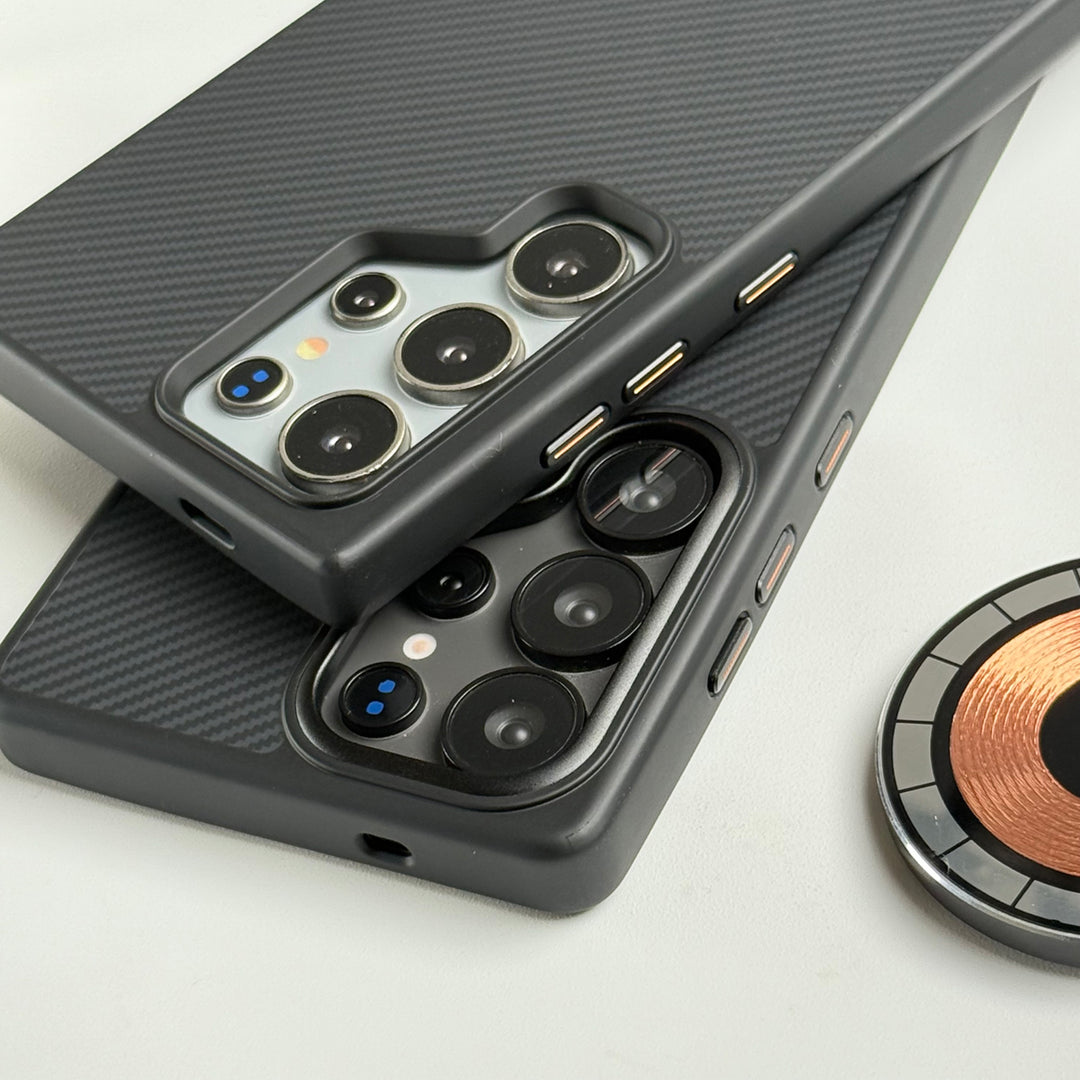 Samsung Galaxy Ultra series CarbonFiber Texture Metal Camera Frame Magsafe Cover