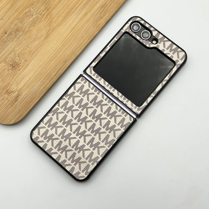 Samsung Galaxy Z Flip 5 Luxury MK Brand PU Leather Design Case Cover