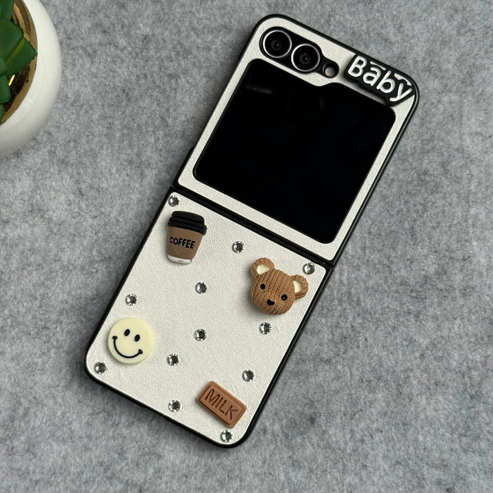Samsung Galaxy Z Flip 6 Baby Teddy Coffee Cover