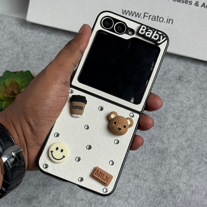 Samsung Galaxy Z Flip 6 Baby Teddy Coffee Cover