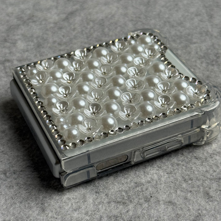 Samsung Galaxy Z Flip 6 Small Pearl Flower Style Case Cover