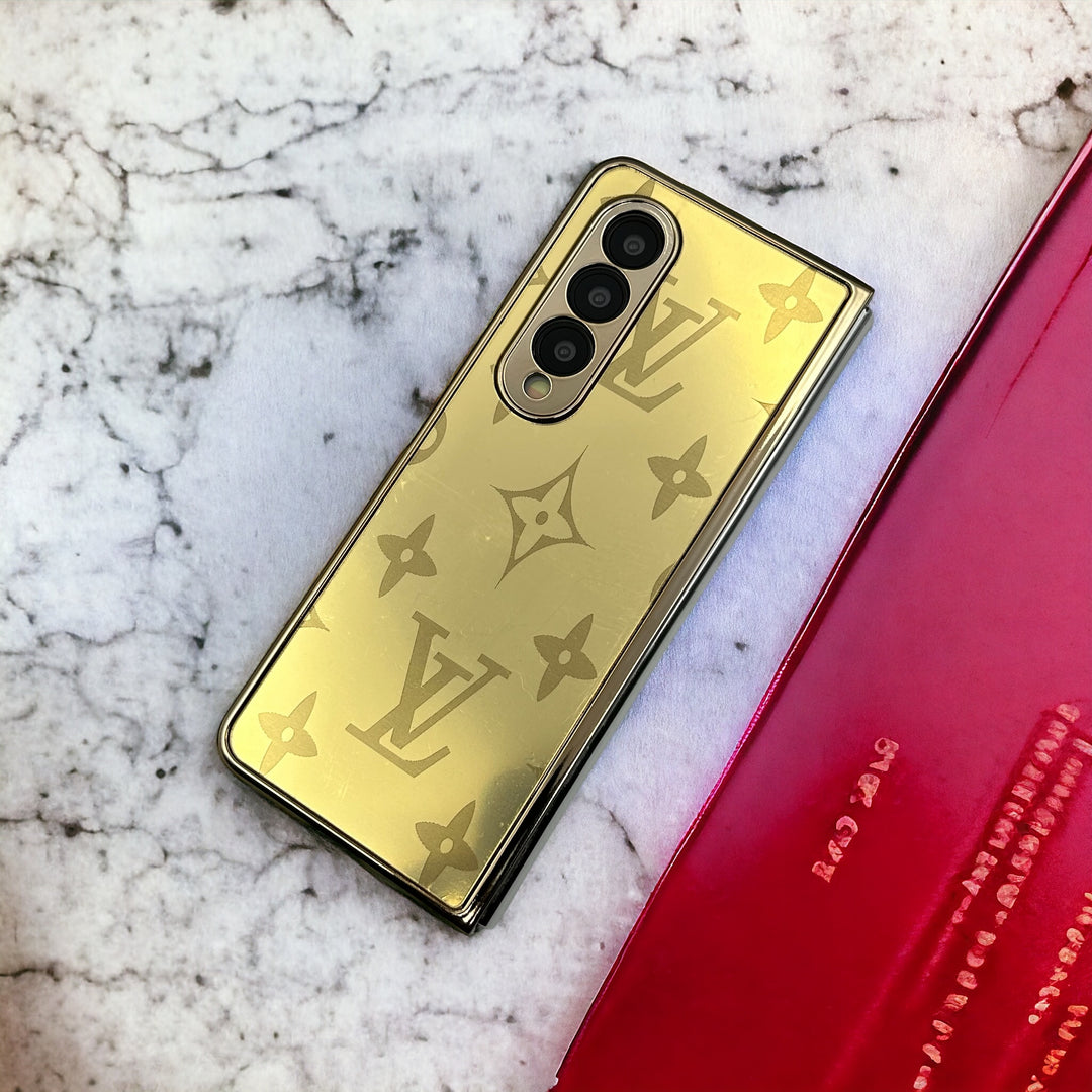 Samsung Galaxy Z Fold 4 Luxurious Crafted Gold Case Cover