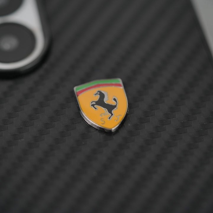 Samsung Galaxy Z Fold 5 FR Sports Car Logo Carbon Fiber Texture Case Cover