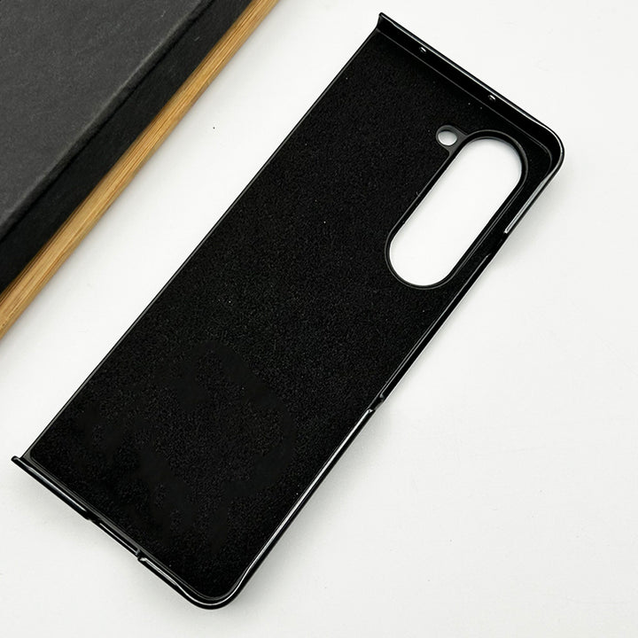 Samsung Galaxy Z Fold 5 Fall Proof Side Stitch Leather Case Cover