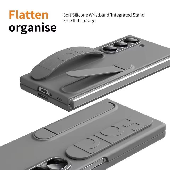 Samsung Galaxy Z Fold 5 High Quality Fashion Wristband Stand Phone Case