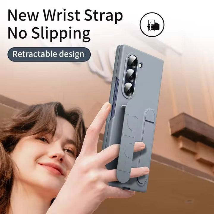 Samsung Galaxy Z Fold 5 High Quality Fashion Wristband Stand Phone Case