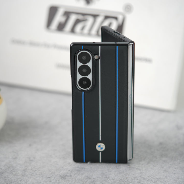 Samsung Galaxy Z Fold 6 BMW Blue White Line Design Case Cover