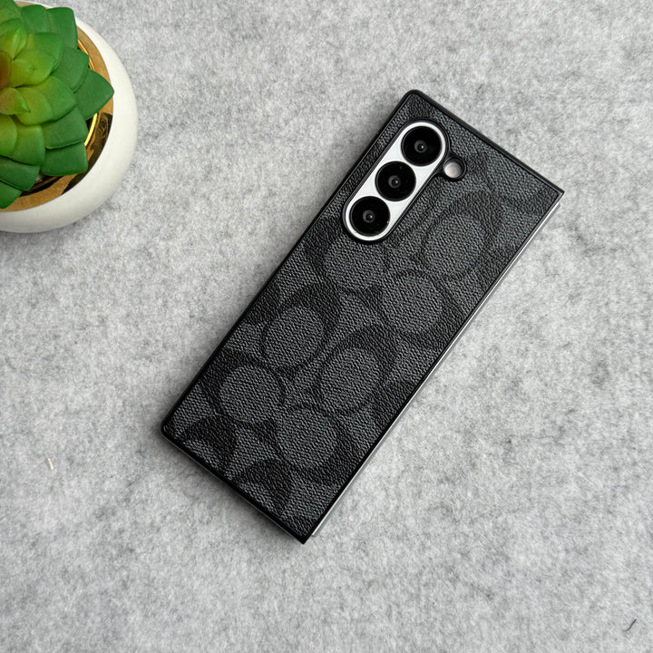 Samsung Galaxy Z Fold 6 Luxury CC Brand PU Leather Design Case Cover