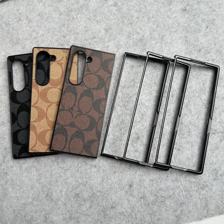 Samsung Galaxy Z Fold 6 Luxury CC Brand PU Leather Design Case Cover