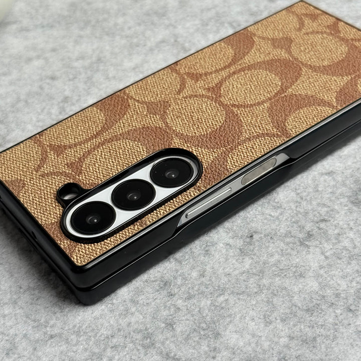 Samsung Galaxy Z Fold 6 Luxury CC Brand PU Leather Design Case Cover