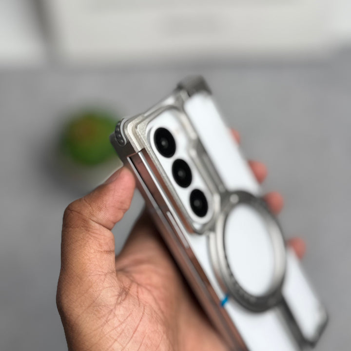 Samsung Galaxy Z Fold 6 Metals Frameless Bumper Case With Rotating Stand