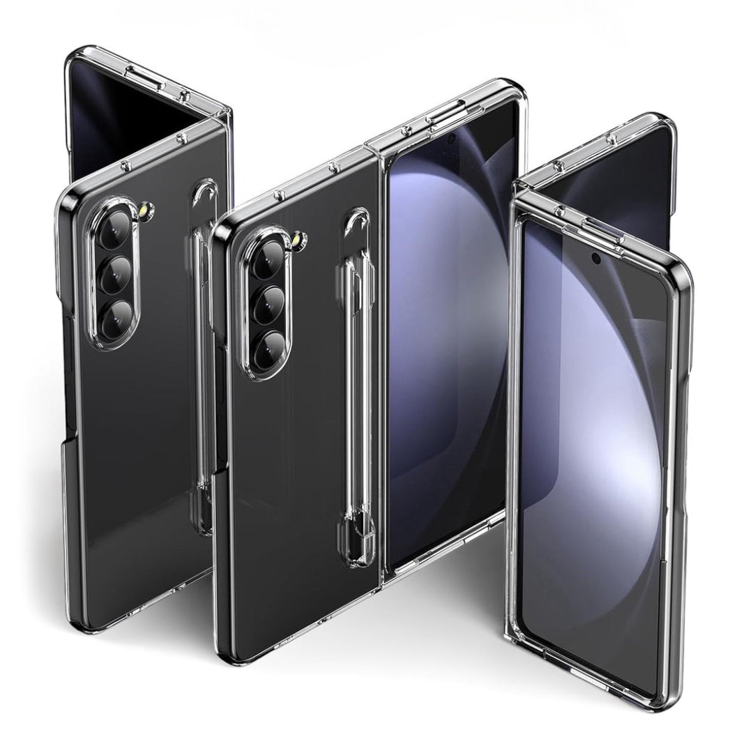 Samsung Galaxy Z Fold 6 Transparent Cristal Hard Shell Cover Case With S-Pent Slot