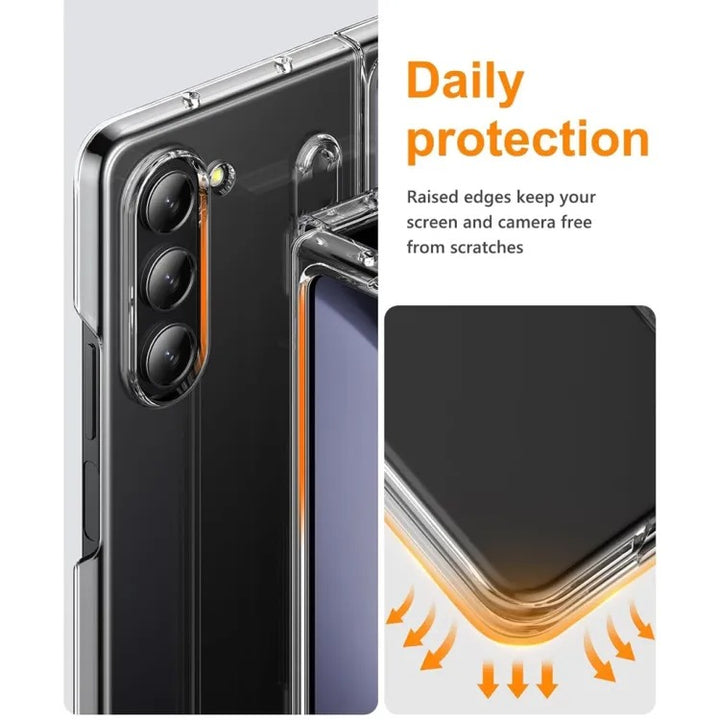 Samsung Galaxy Z Fold 6 Transparent Cristal Hard Shell Cover Case With S-Pent Slot