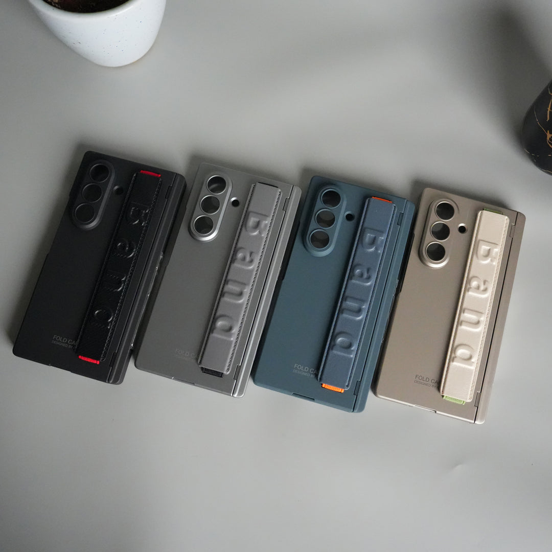 Samsung Galaxy Z Fold 7 Band Case | Slim Protective Hinge Cover with Hand Strap | Premium Kickstand Case