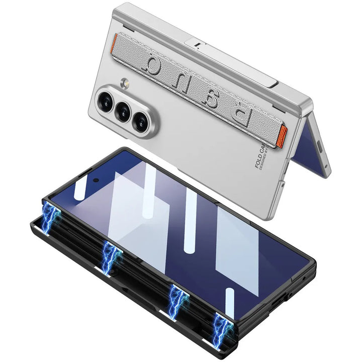 Samsung Galaxy Z Fold 7 Band Case | Slim Protective Hinge Cover with Hand Strap | Premium Kickstand Case