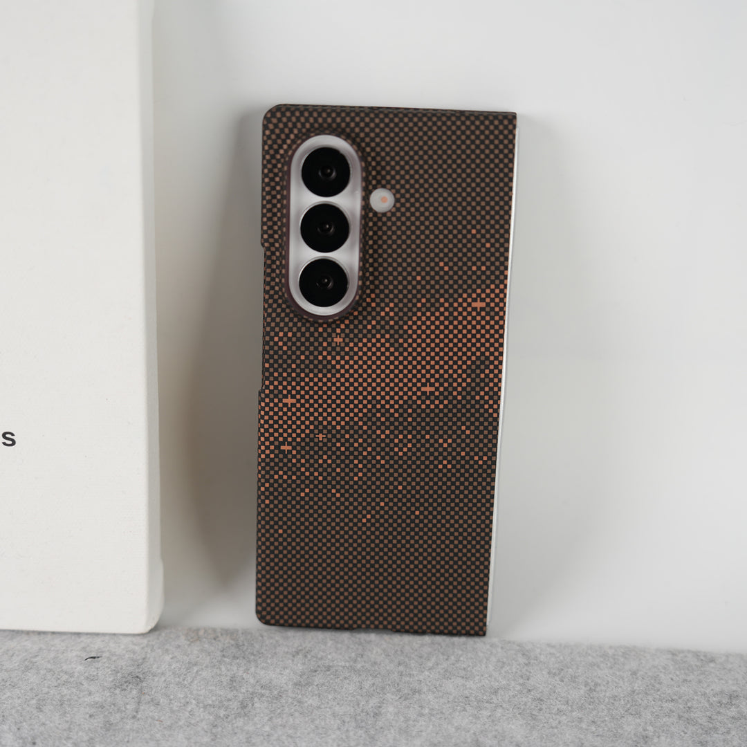 Samsung Galaxy Z Fold 7 Carbon Fiber Texture Aramid Design Hard Pc MagSafe Case Cover