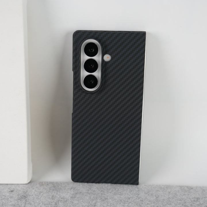 Samsung Galaxy Z Fold 7 Carbon Fiber Texture Aramid Design Hard Pc MagSafe Case Cover