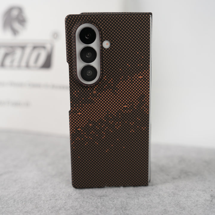 Samsung Galaxy Z Fold 7 Carbon Fiber Texture Aramid Design Hard Pc MagSafe Case Cover