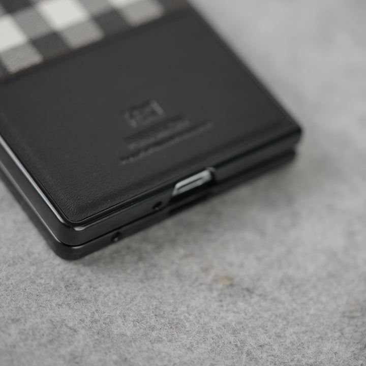 Samsung Galaxy Z Fold 7 Checks Leather Case Cover